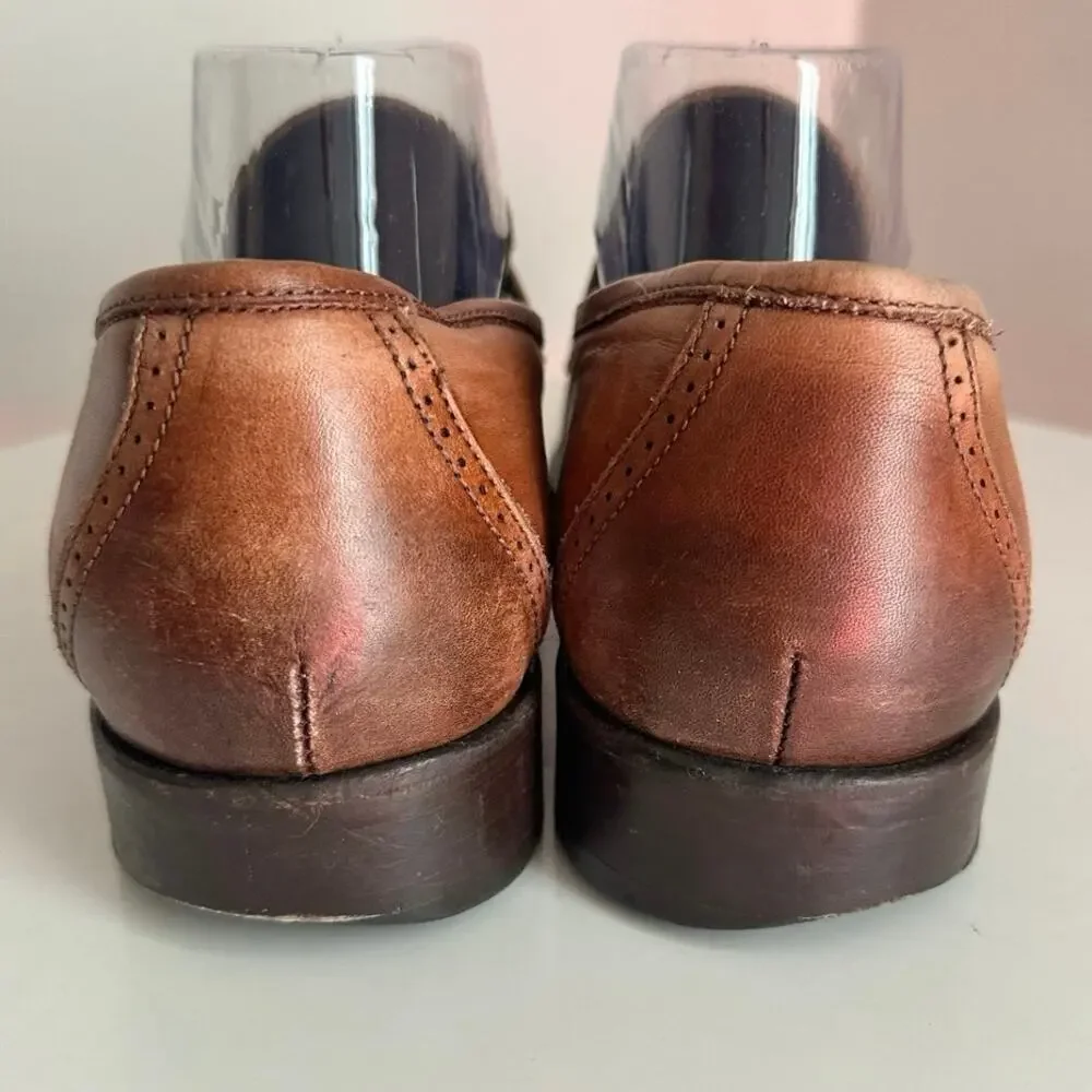 Johnston &‎ Murphy Brown Leather Penny Loafers Men’s Size 9 Slip On Dress Shoes